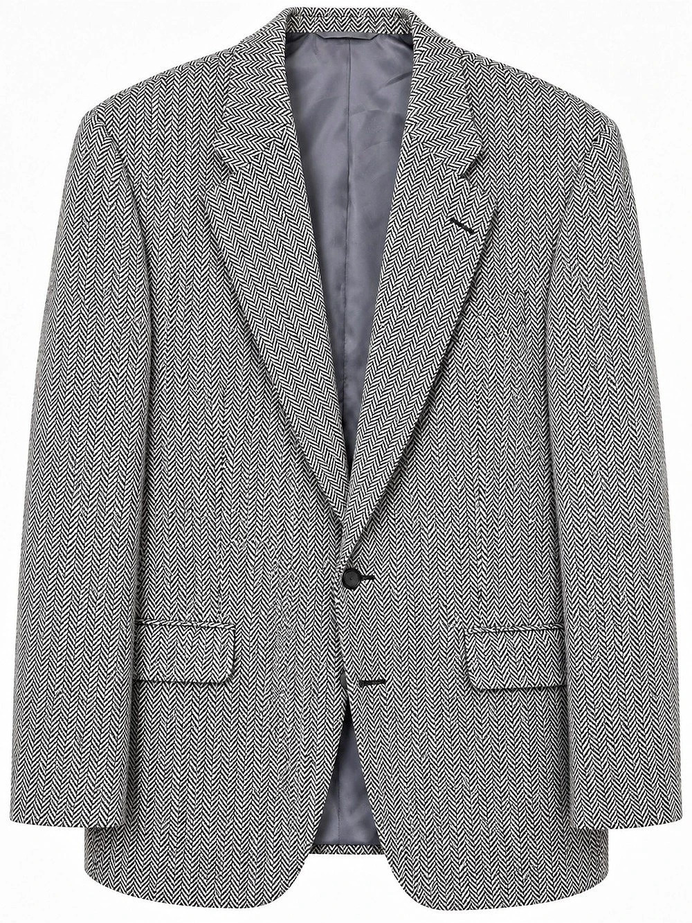 Men's Geometric Hickey Freeman Sport Coat in Gray & Black Like New